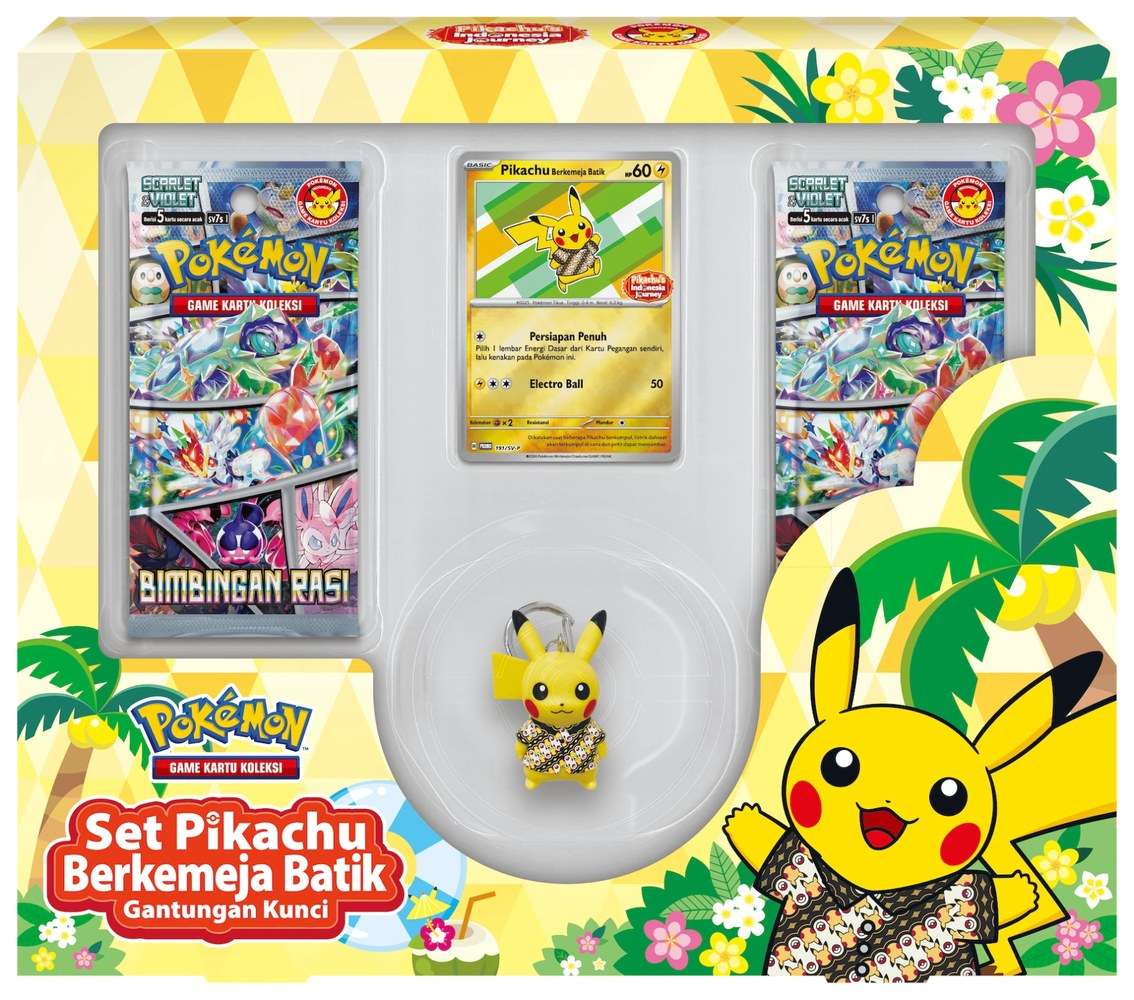 Set Pikachu Kemeja Batik